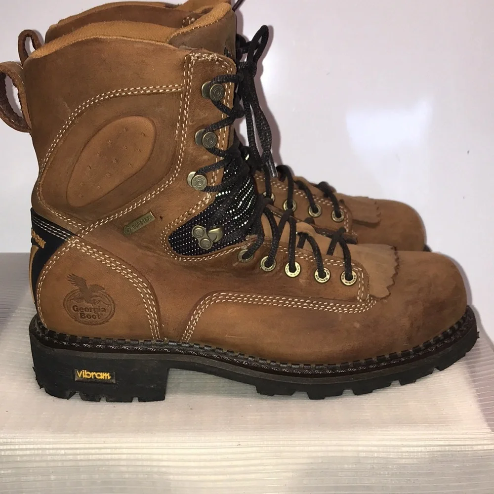 Georgia Gore-Tex Comfort Core Logger Boots Low Heel waterproof - Picture 3 of 9